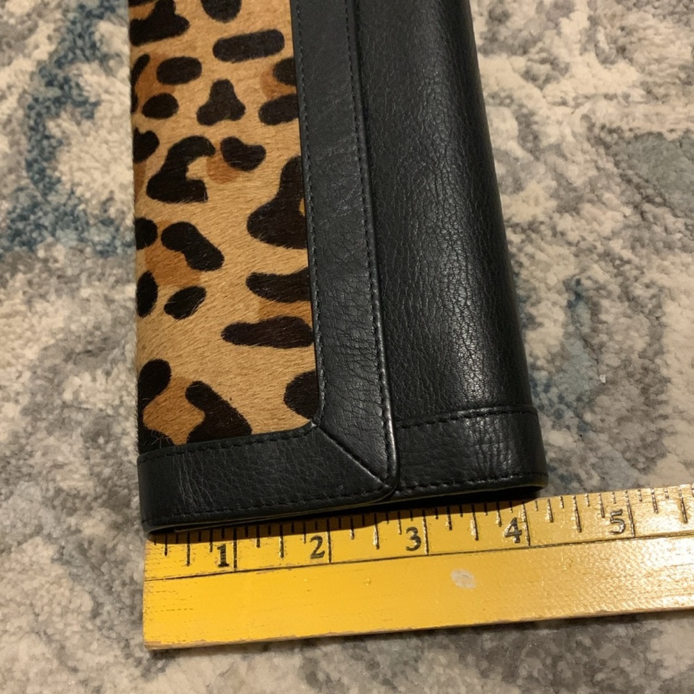 Leather/calf hair wallet - Picture 9 of 11